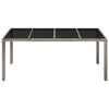 Gartentisch Gero grau 190x90x75cm (Polyrattan)