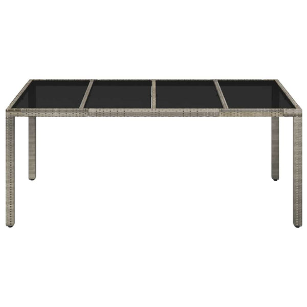 Gartentisch Gero grau 190x90x75cm (Polyrattan)
