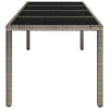 Gartentisch Gero grau 190x90x75cm (Polyrattan)