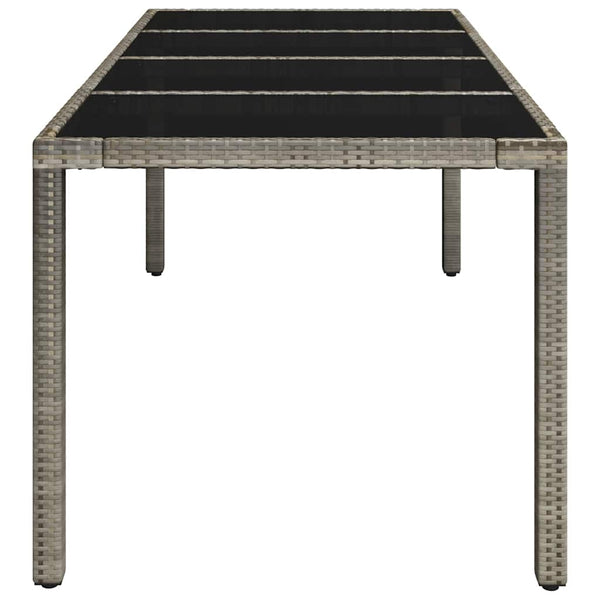 Gartentisch Gero grau 190x90x75cm (Polyrattan)