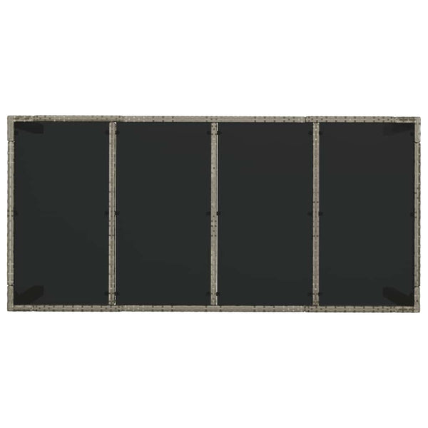Gartentisch Gero grau 190x90x75cm (Polyrattan)