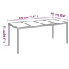 Gartentisch Gero grau 190x90x75cm (Polyrattan)