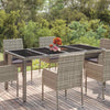 Gartentisch Gero grau 190x90x75cm (Polyrattan)