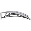 Vordach schwarz 150x100cm (Polycarbonat)