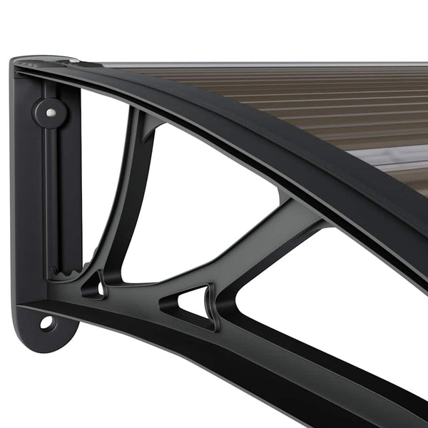 Vordach schwarz 300x100cm (Polycarbonat)