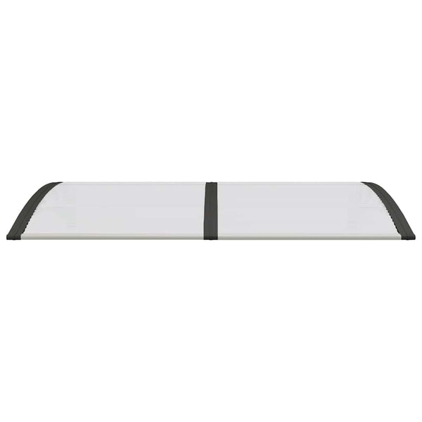 Schwarzes und transparentes Vordach Morgovan 150x75cm (Polycarbonat)