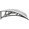 Schwarzes und transparentes Vordach Morgovan 150x75cm (Polycarbonat)
