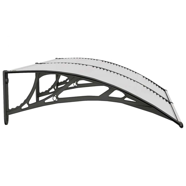 Schwarzes und transparentes Vordach Morgovan 150x75cm (Polycarbonat)