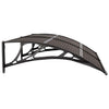Schwarzes Türvordach Morgovan 150x75cm (Polycarbonat)