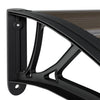 Schwarzes Türvordach Morgovan 150x75cm (Polycarbonat)
