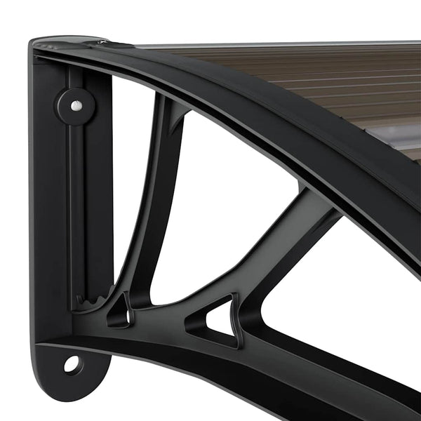 Schwarzes Türvordach Morgovan 150x75cm (Polycarbonat)