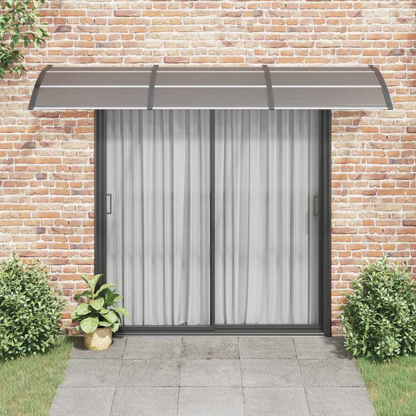 Vordach Morgovan 300x75cm schwarz (Polycarbonat)