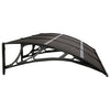 Vordach Morgovan 300x75cm schwarz (Polycarbonat)