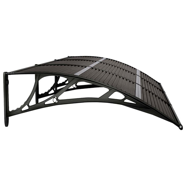 Vordach Morgovan 300x75cm schwarz (Polycarbonat)