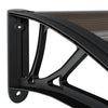Vordach Morgovan 300x75cm schwarz (Polycarbonat)