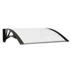 Schwarzes und transparentes Türvordach Morgovan 80x75cm (Polycarbonat)