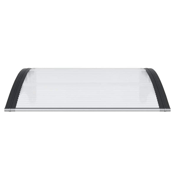 Schwarzes und transparentes Türvordach Morgovan 80x75cm (Polycarbonat)