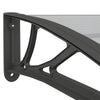Schwarzes und transparentes Türvordach Morgovan 80x75cm (Polycarbonat)