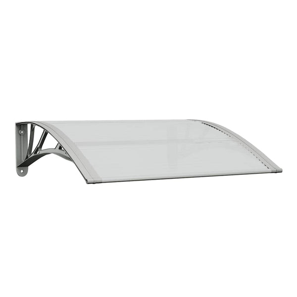 Graues und transparentes Vordach Morgovan 80x75cm (Polycarbonat)
