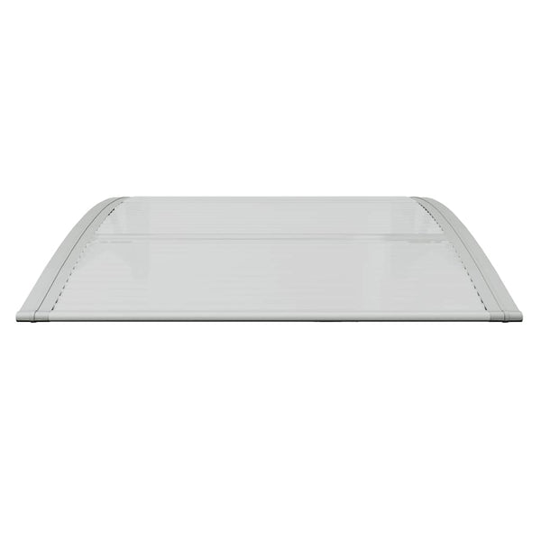 Graues und transparentes Vordach Morgovan 80x75cm (Polycarbonat)