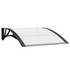 Schwarzes und transparentes Türvordach Morgovan 100x75cm (Polycarbonat)
