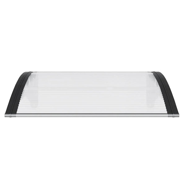 Schwarzes und transparentes Türvordach Morgovan 100x75cm (Polycarbonat)