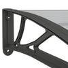Schwarzes und transparentes Türvordach Morgovan 350x75cm (Polykarbonat)