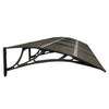 Schwarzes Vordach Morgovan 350x75cm (Polycarbonat)