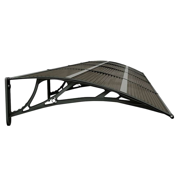 Schwarzes Vordach Morgovan 350x75cm (Polycarbonat)