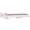 Maruleta schwarzes Türvordach 350x100cm (Polycarbonat)