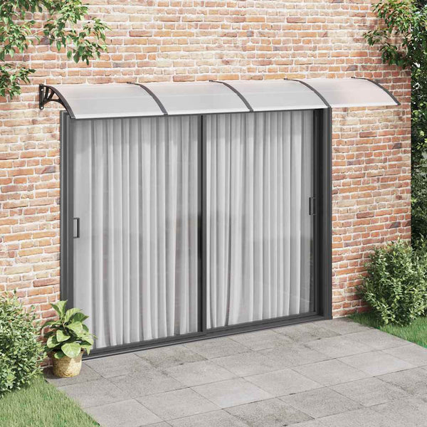 Maruleta schwarzes Türvordach 350x100cm (Polycarbonat)