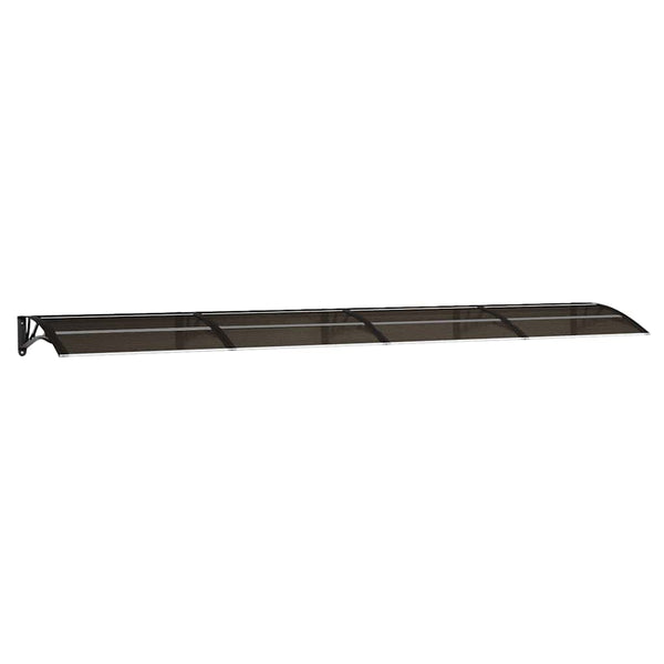 Schwarzes Türvordach Morgovan 400x75cm (Polycarbonat)