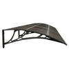 Schwarzes Türvordach Morgovan 400x75cm (Polycarbonat)