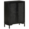 Schwarzes Sideboard Romie 55x30x77cm (Mangoholz und Eisen)