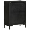 Schwarzes Sideboard Romie 55x30x77cm (Mangoholz und Eisen)