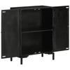 Schwarzes Sideboard Romie 55x30x77cm (Mangoholz und Eisen)