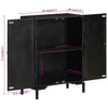 Schwarzes Sideboard Romie 55x30x77cm (Mangoholz und Eisen)