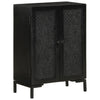 Schwarzes Sideboard Romie 55x30x77cm (Mangoholz und Eisen)