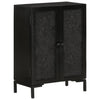 Schwarzes Sideboard Romie 55x30x77cm (Mangoholz und Eisen)