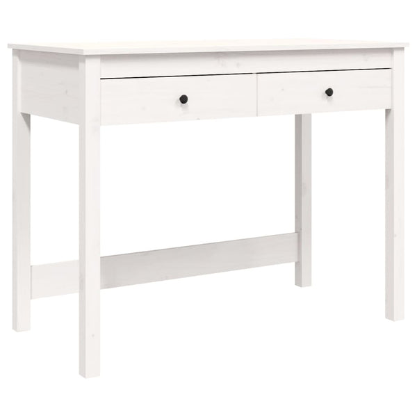 Weißer Schreibtisch mit Schubladen Ketty 100x50x78cm (Kiefer)