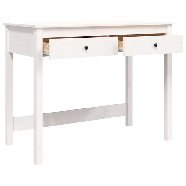 Weißer Schreibtisch mit Schubladen Ketty 100x50x78cm (Kiefer)