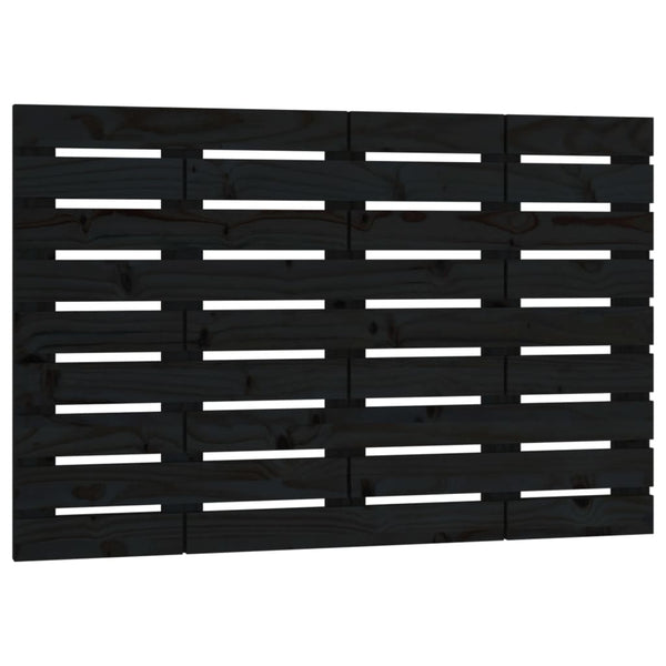 Schwarzes Kopfteil für die Wand Ghadir 106x3x63cm (Kiefer)