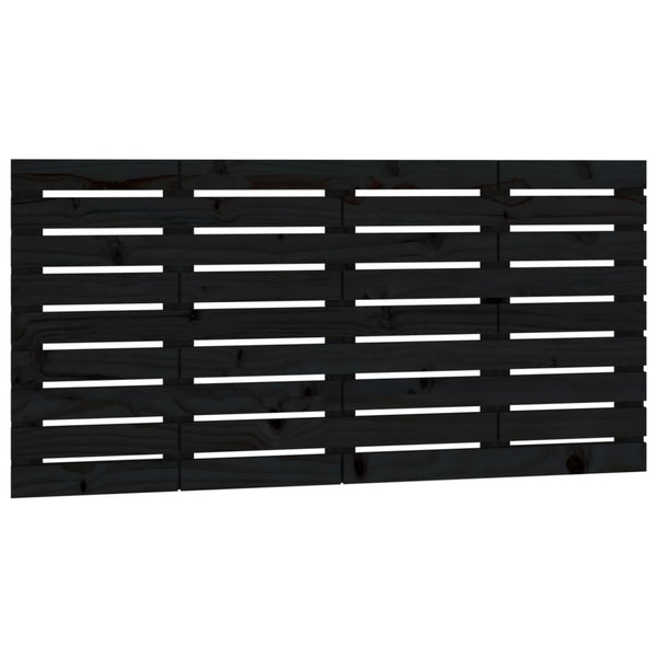 Schwarzes Wandkopfteil Ghadir 156x3x63cm (Kiefer)