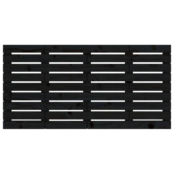 Schwarzes Wandkopfteil Ghadir 156x3x63cm (Kiefer)