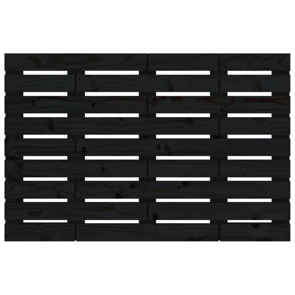 Schwarzes Kopfteil für die Wand Ghadir 81x3x63cm (Kiefer)