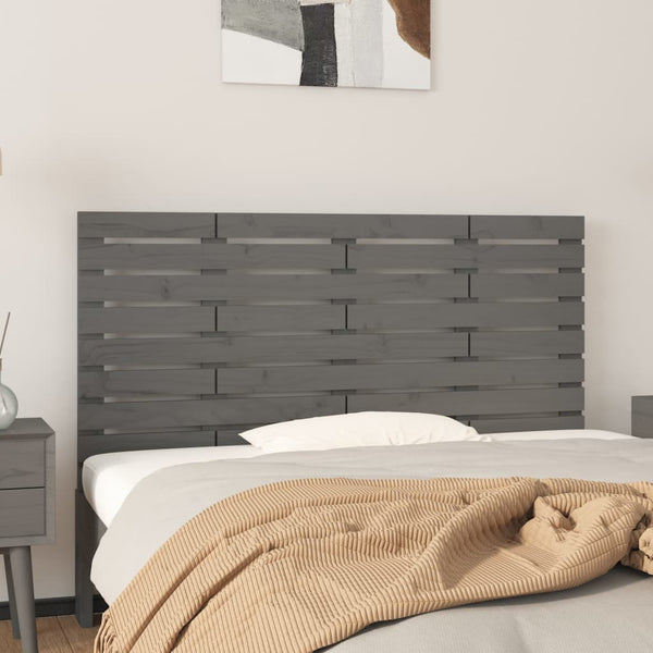 Graues Kopfteil zur Wandmontage Ghadir 141x3x63cm (Kiefer)