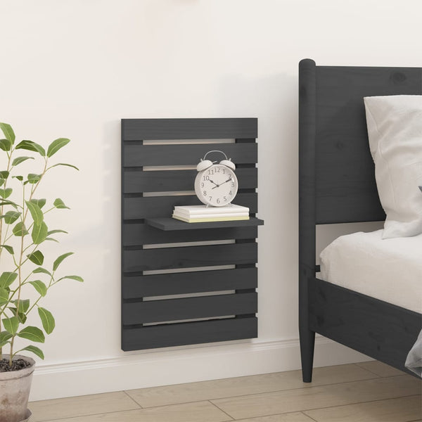 Graue Ditan Schlafzimmer-Wandregale (2 Stück Kiefer)