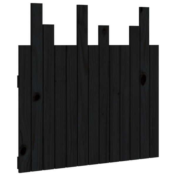 Schwarzes Kopfteil für die Wand Caldari 82,5x3x80cm (Kiefer)