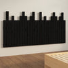 Schwarzes Kopfteil für die Wand Caldari 166x3x80cm (Kiefer)