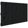 Schwarzes Wandkopfteil Virvora 108x3x60cm (Kiefer)